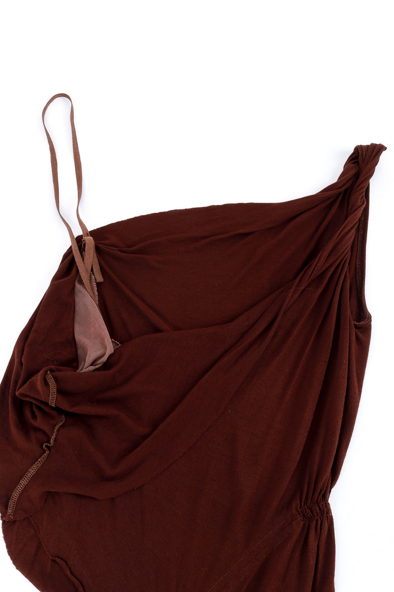 Asymmetrical draped top by Rick Owens flat lay @recessla