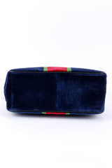 Vintage Roberta Di Camerino Velvet Caravel Stripe Frame Bag bottom view @recessla