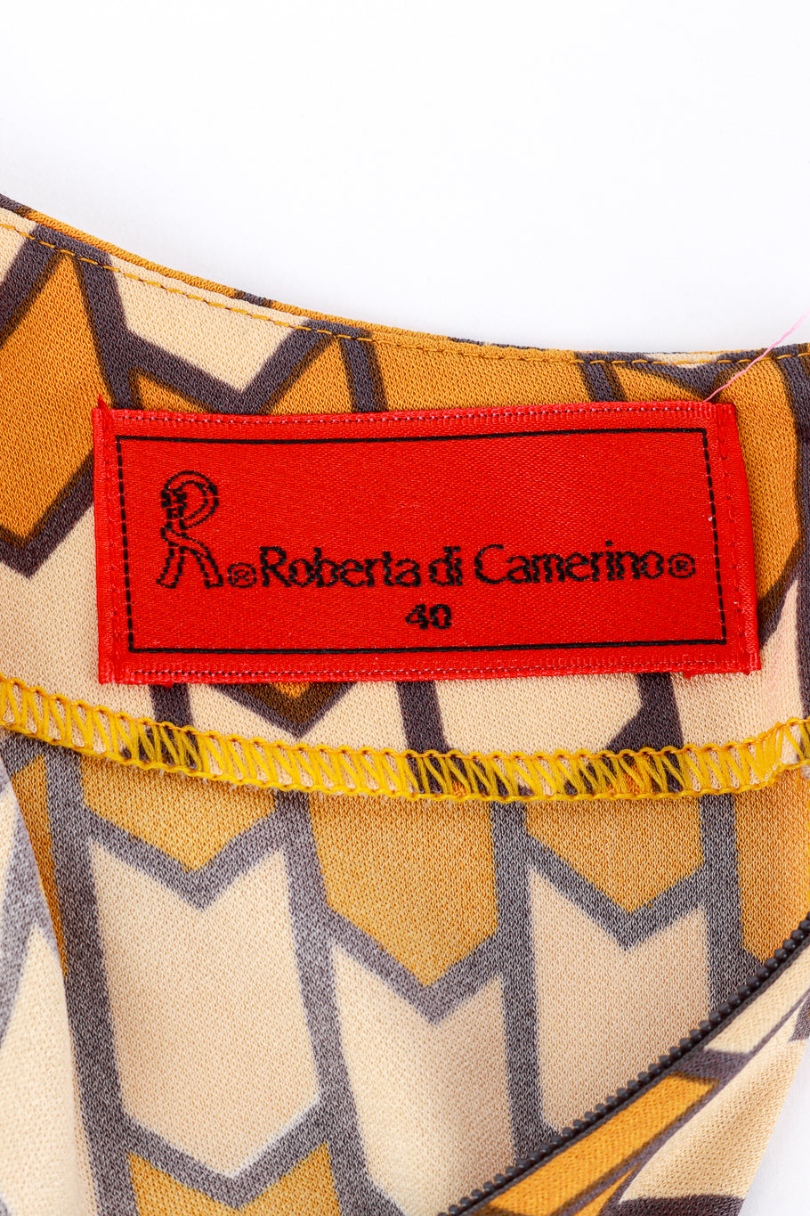 Robert di Camerino Chevron Stripe Midi Dress label @RECESS LA