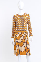 Robert di Camerino Chevron Stripe Midi Dress on mannequin @RECESS LA