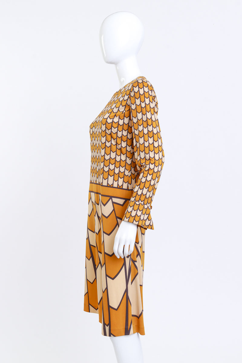 Robert di Camerino Chevron Stripe Midi Dress on mannequin @RECESS LA