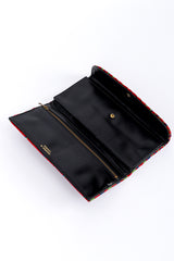 Roberta di Camerino Velvet Harlequin Diamond Tri-Fold Wallet open @RECESS LA