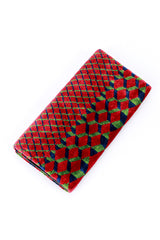 Roberta di Camerino Velvet Harlequin Diamond Tri-Fold Wallet back @RECESS LA