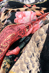 Roberto Cavalli Animal Patchwork Dress fabric closeup @recess la