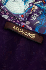 Roberto Cavalli Piano Shawl Print Peasant Dress signature label @recess la