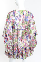 Roberto Cavalli Floral Bell Sleeve Peasant Dress back on mannequin closeup @recess la