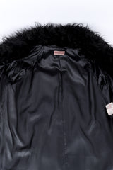 Vintage Romeo Gigli Faux Fur Coat view of lining @recessla