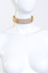 Swarovski Rhinestone Woven Choker on mannequin @RECESS LA