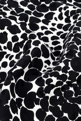 Vintage Saint Laurent Petal Print Silk Dress fabric closeup @Recessla