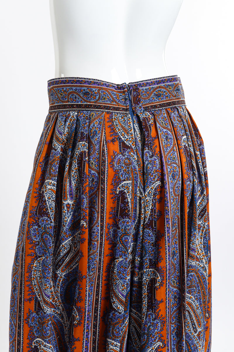 Vintage Saint Laurent Rive Gauche Paisley Harem Pant back on mannequin closeup @recessla