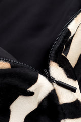 Saint Laurent 2019 F/W Zebra Print Midi Skirt zipper closure closeup @Recessla