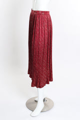 Vintage Saint Laurent Rive Gauche Metallic Ruffle Top & Skirt Set skirt side on mannequin @recessla