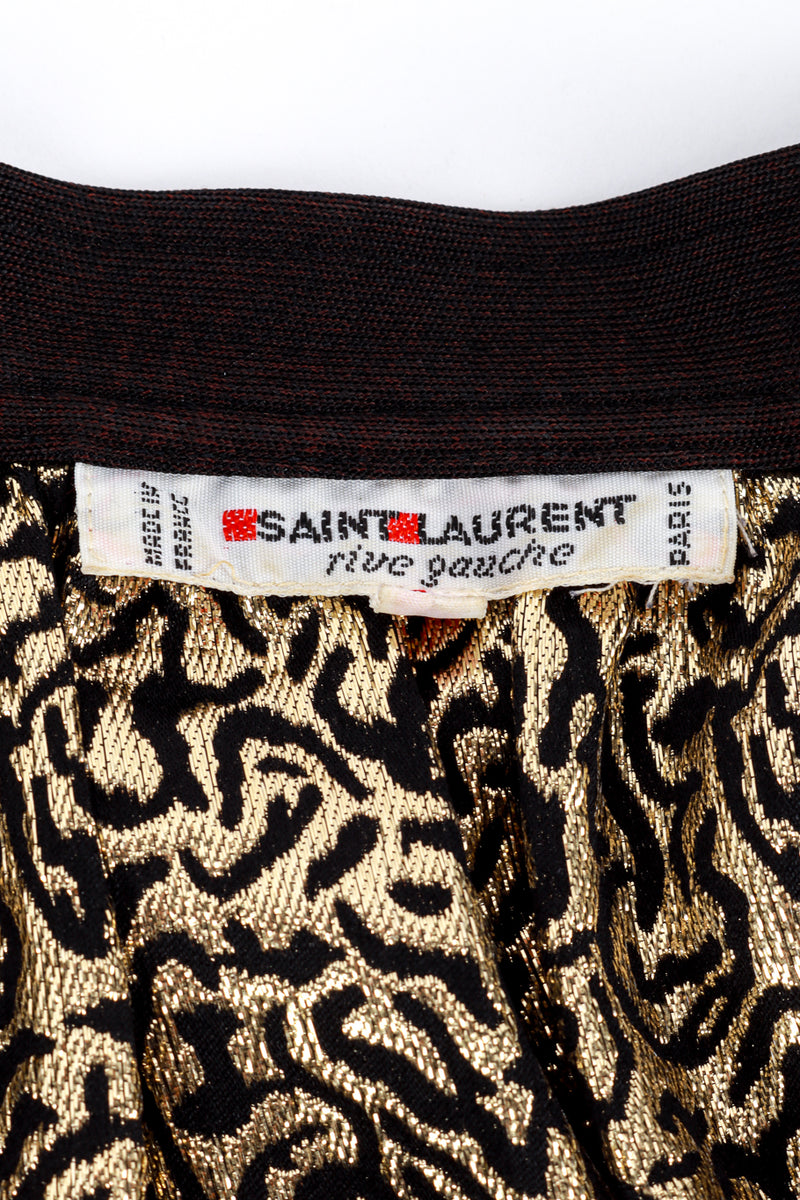 YSL Vermicular Lamé Balloon Sleeve Top label @RECESS LA