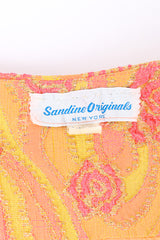 Vintage Sandine Originals Lamé Brocade Tunic Dress signature label closeup @recessla