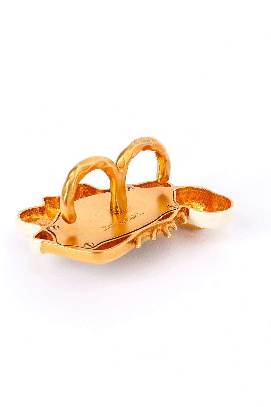 Schiaparelli Surrealist Eye Ring flat lay of back @recessla