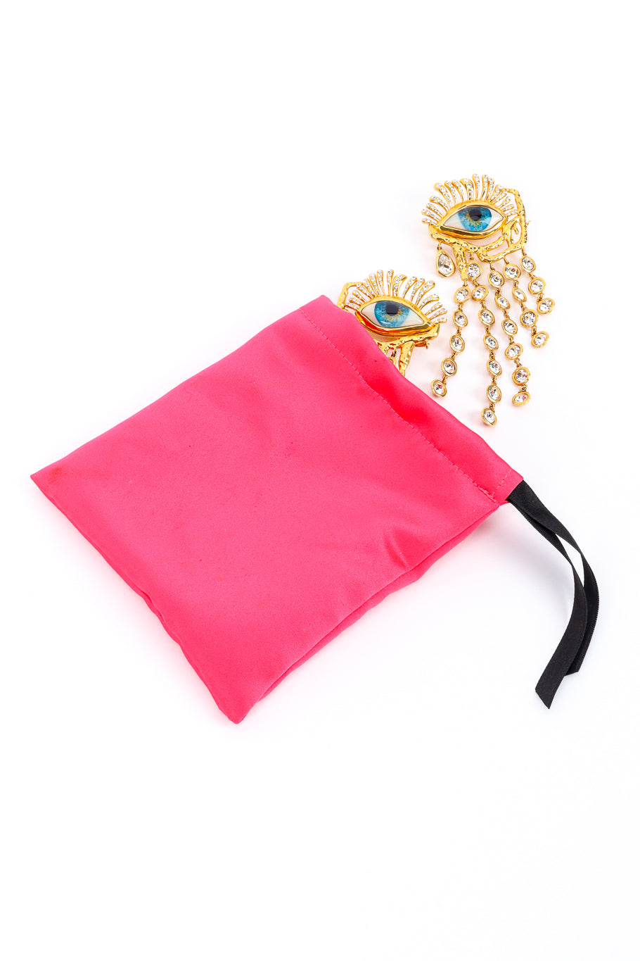 Schiaparelli Surrealist Eye Earrings with dust bag @recess la