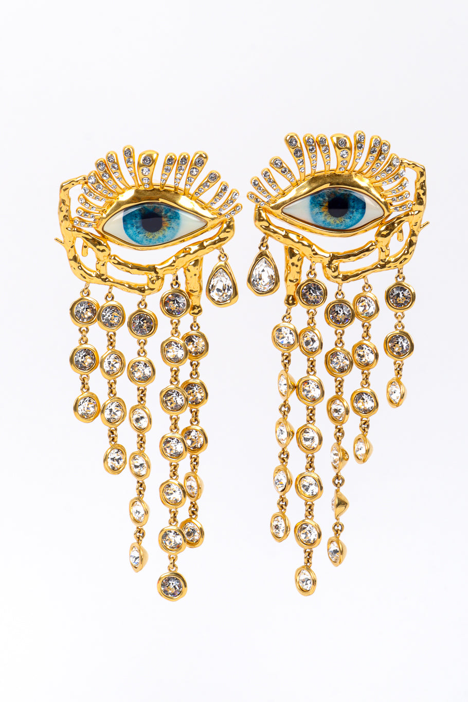 Schiaparelli Surrealist Eye Earrings front @recess la