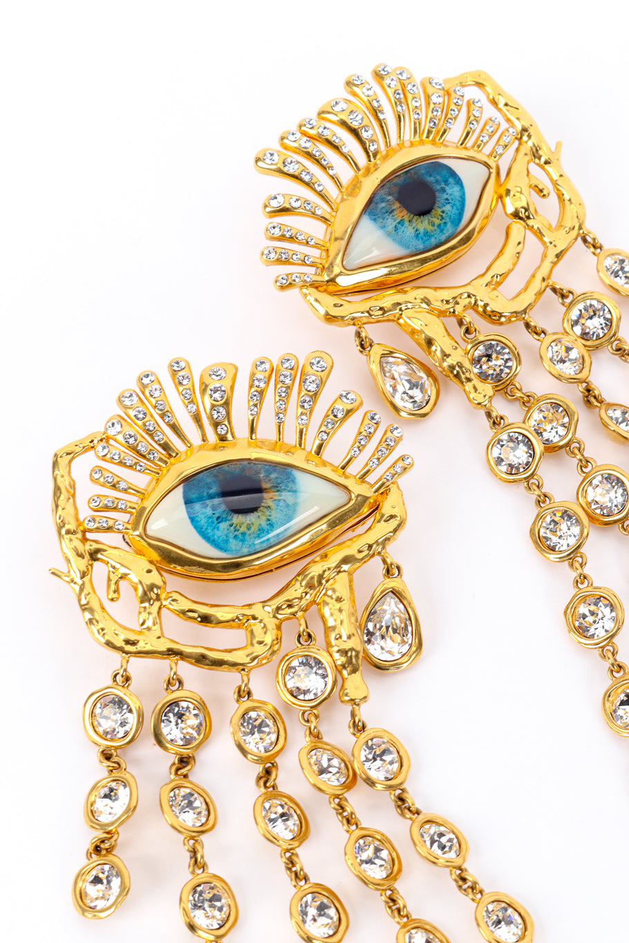 Schiaparelli Surrealist Eye Earrings eye closeup @recess la