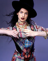 Vivienne Westwood 2022 S/S Tartan Portrait Corset on model @RECESS LA