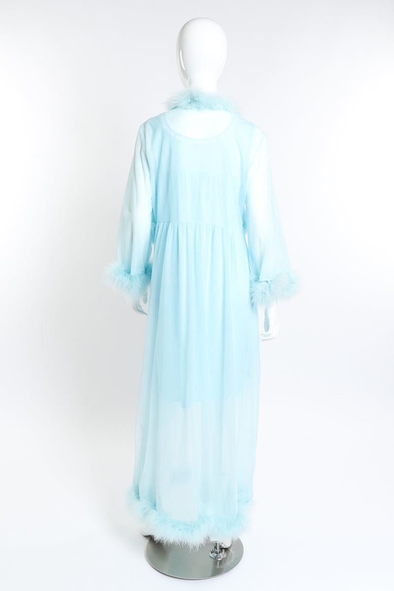 Vintage Sears Marabou Trim Robe & Chemise Set back on mannequin @recess la