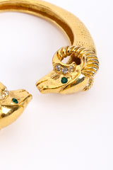 Aries Ram Cuff Bracelet II by Kenneth Jay Lane head close  @recessla