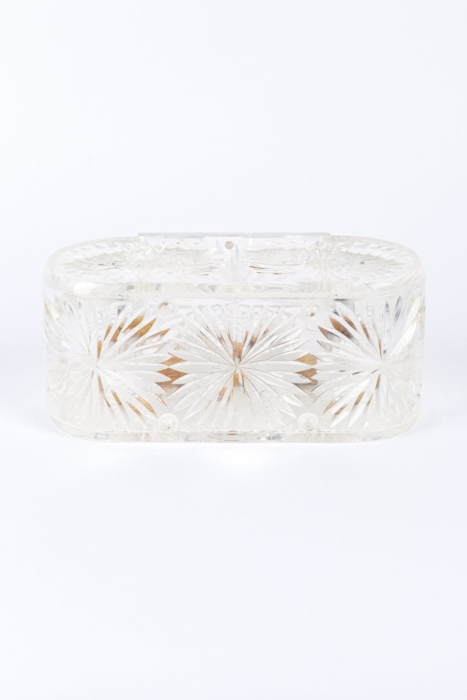 Vintage Diamond Cut Lucite Box Bag bottom @recessla