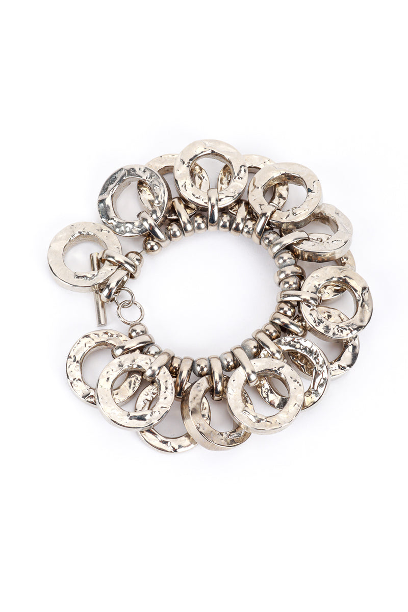 Vintage Silver Hammered O-Ring Charm Bracelet I @RECESS LA