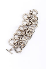 Vintage Silver Hammered O-Ring Charm Bracelet I flat @RECESS LA