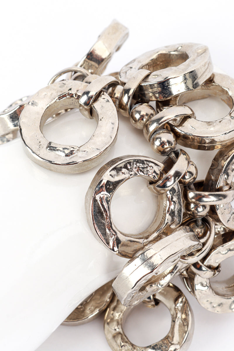 Silver Hammered O-Ring Charm Bracelet II detail @RECESS LA