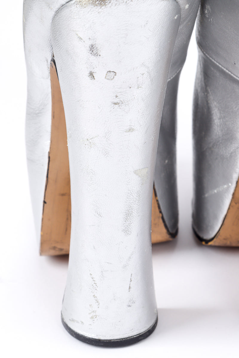 1993 F/W Metallic Silver Elevated Court Shoes