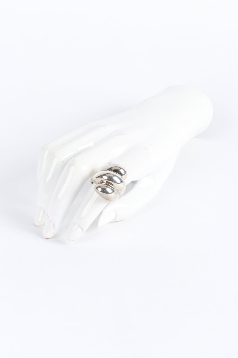 Sterling Silver Twisted Dome Ring mannequin @RECESS LA