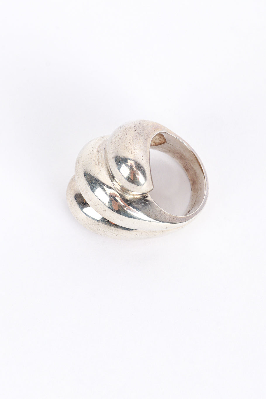 Sterling Silver Twisted Dome Ring side @RECESS LA