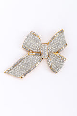 Vintage Atwood & Sawyer Rhinestone Bow Brooch front @recessla