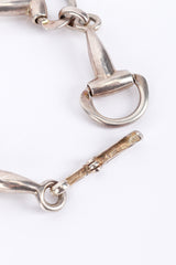 Vintage Taxco Sterling Silver Horsebit Bracelet patina on clasp @RECESS LA