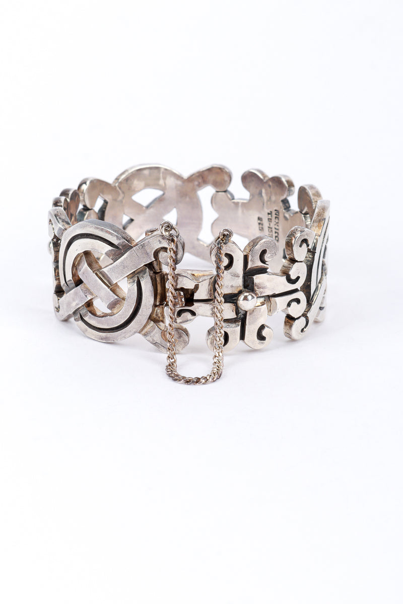 Taxco Sterling Silver Celtic Knot Link Bracelet clasp @RECESS LA