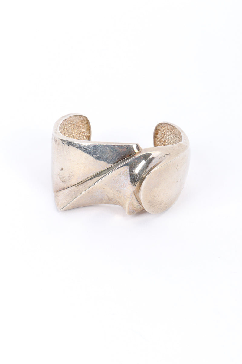 Vintage Modernist Sculpted Cuff Bracelet front @recess la