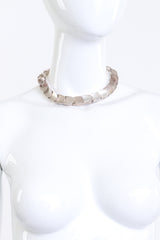 Taxco Sterling Silver Link Scale Collar Necklace mannequin @RECESS LA