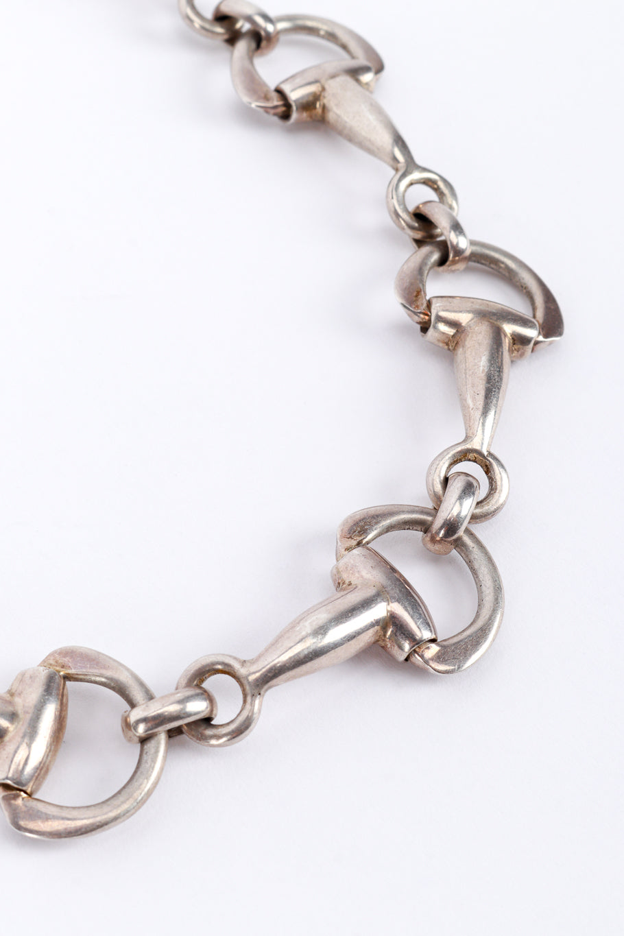 Vintage Taxco Sterling Silver Horsebit Collar Necklace link detail @RECESS LA