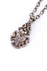 Kara Varian Baker Sterling Silver Heart Locket Pendant Necklace detail @RECESS LA