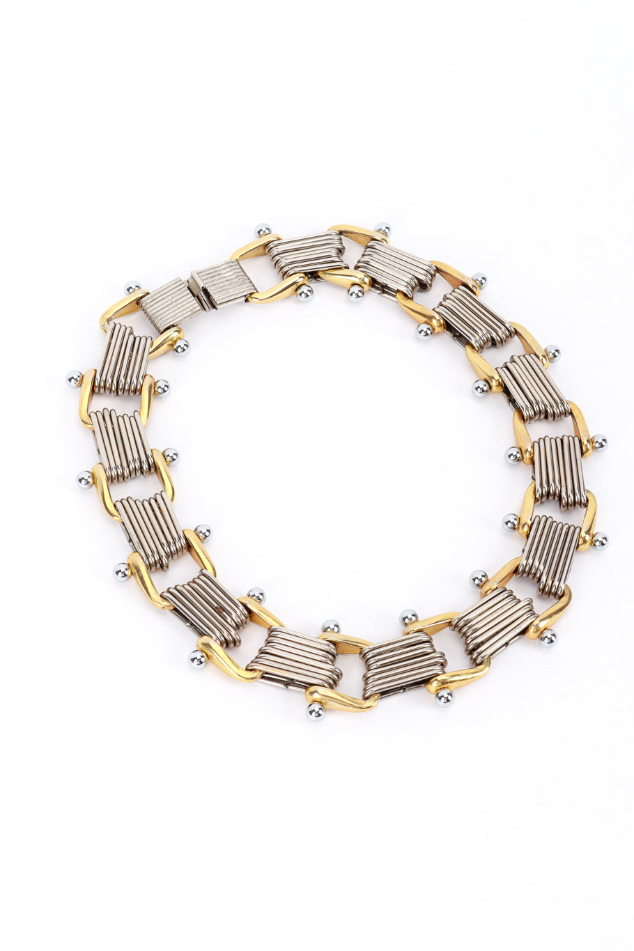 Premier Etage Mixed Metal Chain Collar Necklace @RECESS LA