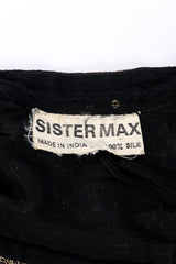 Vintage Sister Max Beaded Sequin Silk Duster signature label closeup @recessla