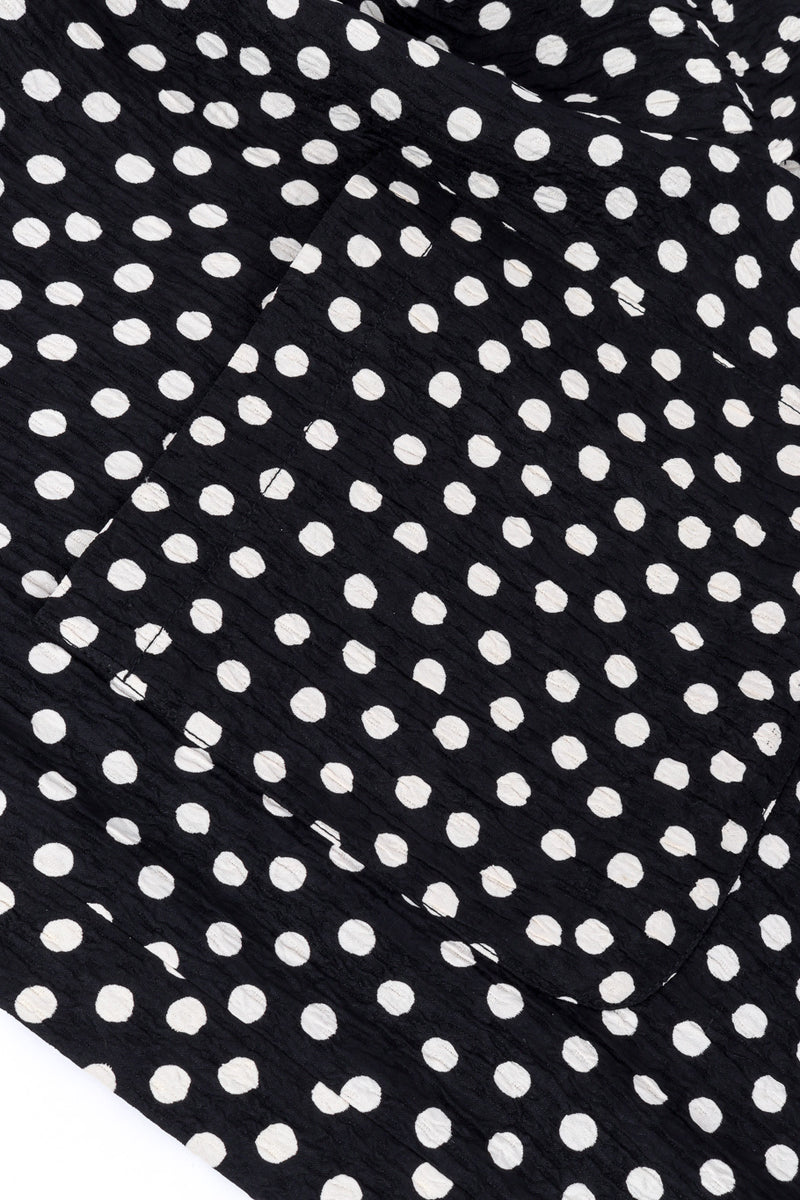 Vintage Sonia Rykiel Polka Dot Jacket and Skirt Set patch pocket closeup @recessla