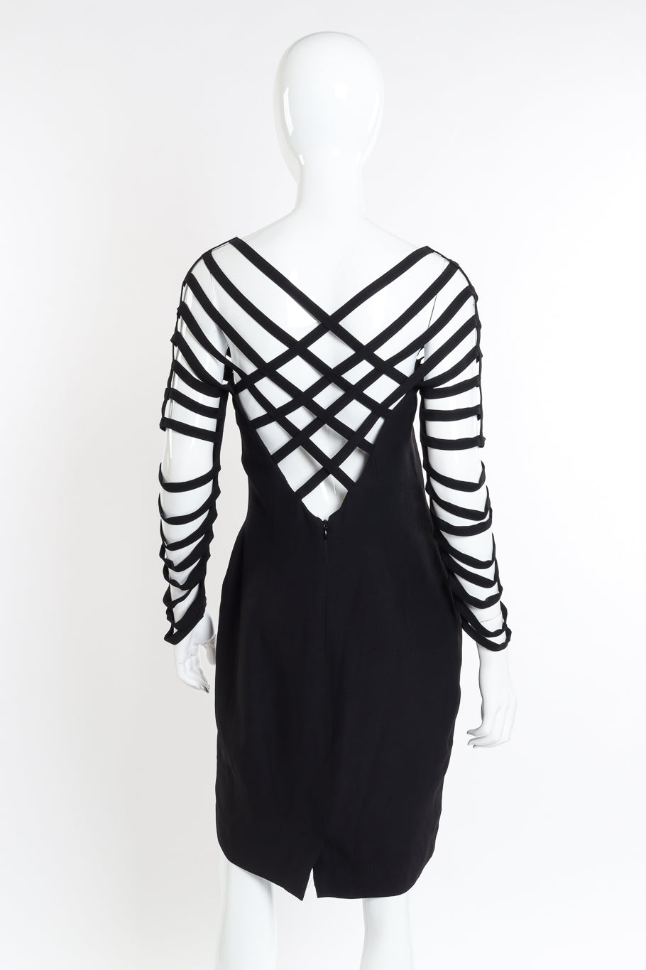 Vintage Sophie Sitbon Cage Top Mini Dress back on mannequin @recessla