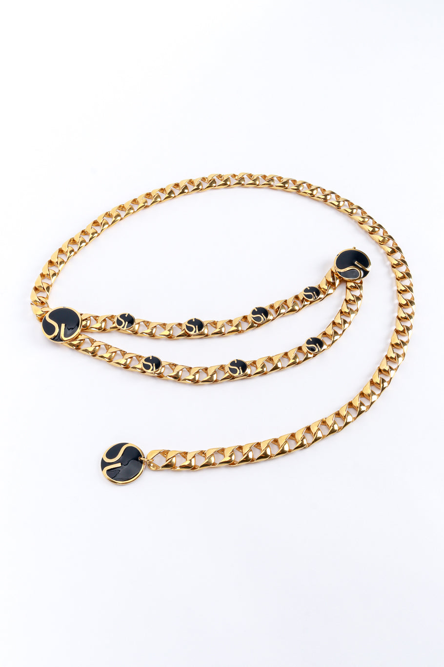 Cable Chain Medallion Belt by St John flat lay @RECESS LA