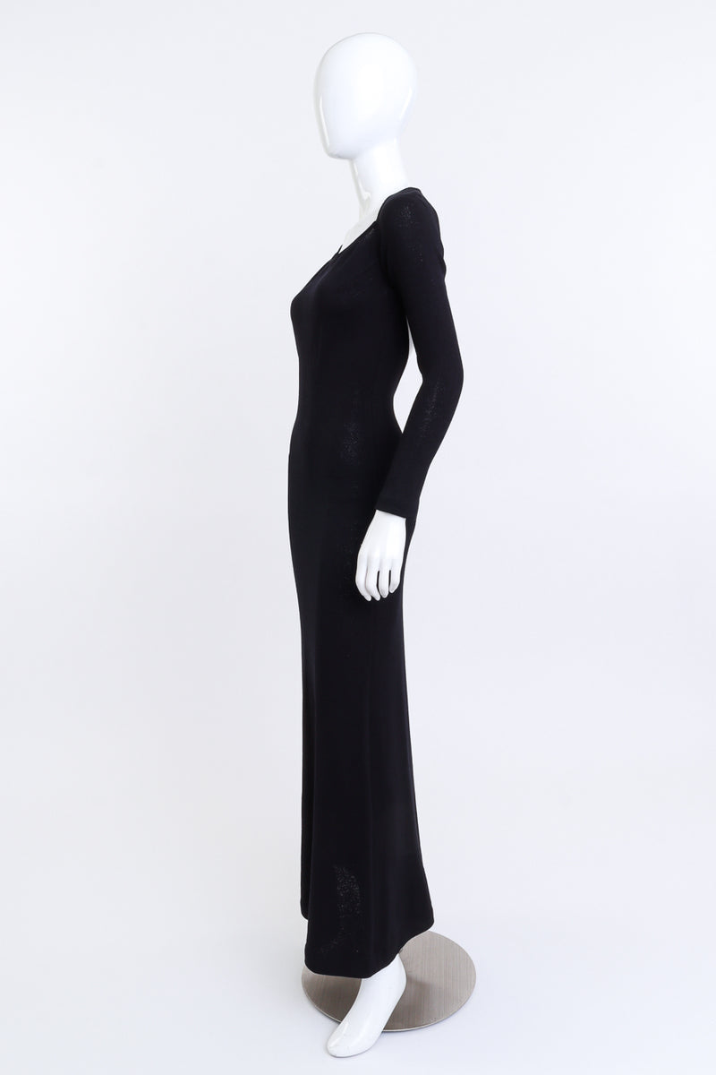 St. John 2007 F/W Slinky Knit Plunge Back Dress side @RECESS LA