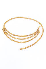 St. John Triple-Strand Hammered Curb Chain Belt @RECESS LA