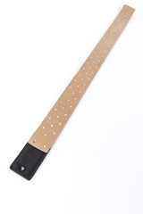 Studded leather statement belt by Streets Ahead straight flat lay inside @recessla