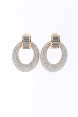 Vintage Swarovski Crystal Hoop Drop Earrings front @recessla