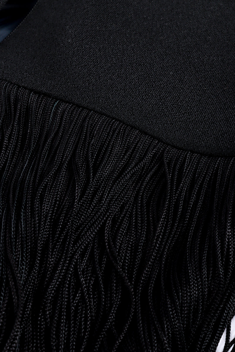 Sydney North Turtleneck Fringed Jumpsuit fabric and fringe closeup @RECESS LA