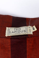 Ted Lapidus Striped Trench Coat label @RECESS LA